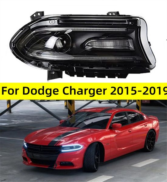 

car styling for dodge charger headlights 20 15-20 19 new charger led headlight dynamic signal drl bi xenon auto accessories