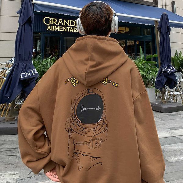 

coat men's autumn winter 2022 new fashion brand simple versatile hoodie top, Black