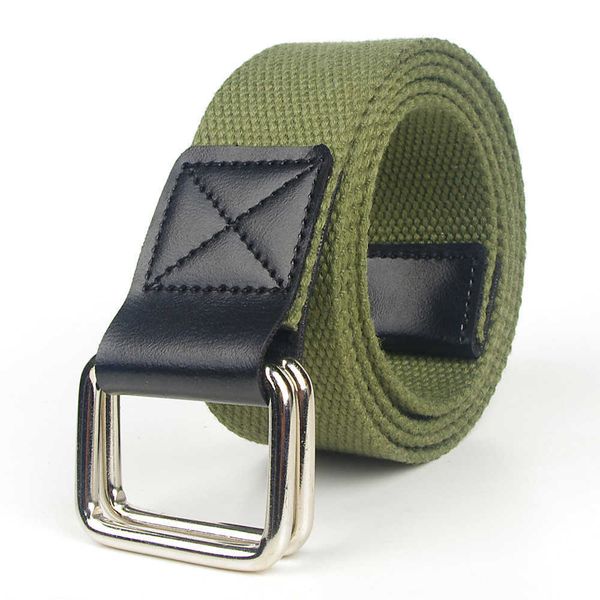 

belts men women canvas tactical belt lengthened d ring metal buckle punk casual knitted belt fashion street style wild jeans waistband g2210, Black;brown