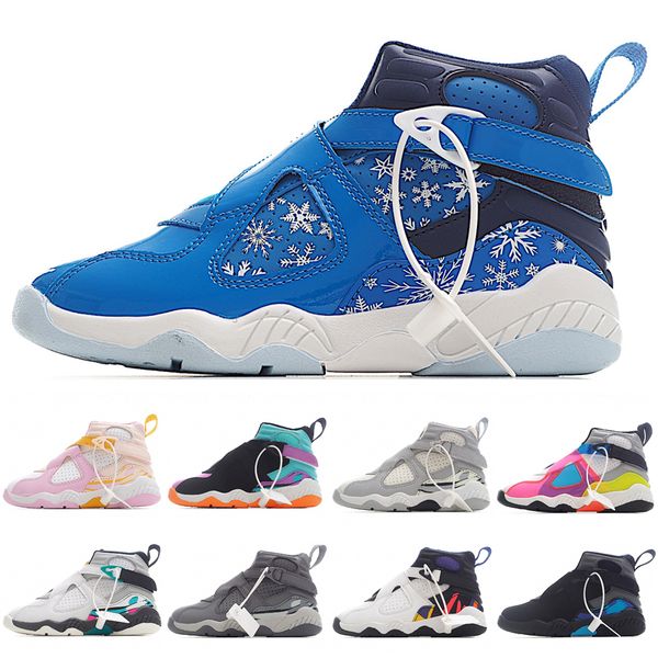 

infant sneaker jumpman 8s viii basketball shoes arctic punch aqua chrome little kids children boy girls sneakers pinksicle cool grey toddler, Black