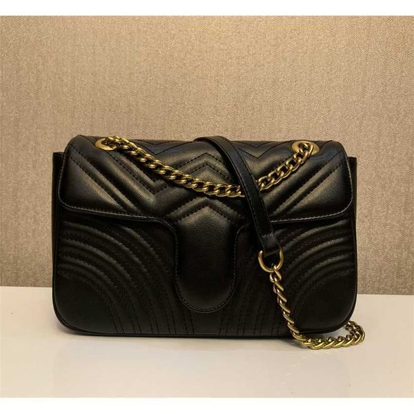 

2022 marmont crossbody bag 443497 handbags handbag soft genuine pu leather women shoulder bags come 26cm with box
