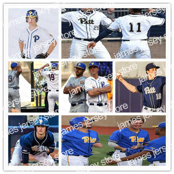 

baseball jerseys ncaa pittsburgh panthers pitt jersey baseball nico popa dylan lester kyle hess chris cappas sky duff samuel frontino vera a, Blue;black