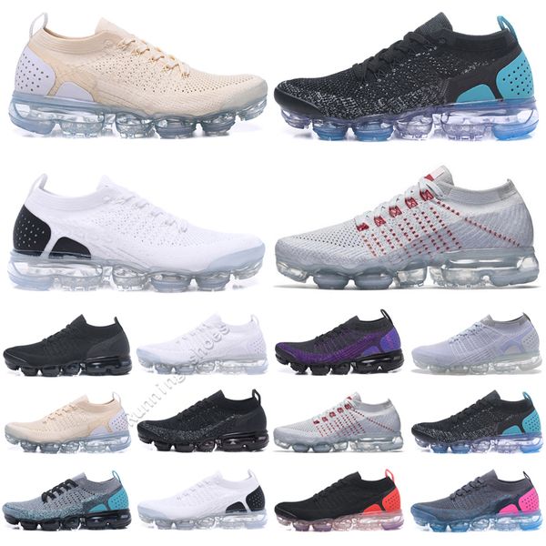 

authentic fk-2018 fly knit running shoes flynit sneakers mens womens stone mauve pure platinum team red oreo grey blue white trainers eur 36, Black