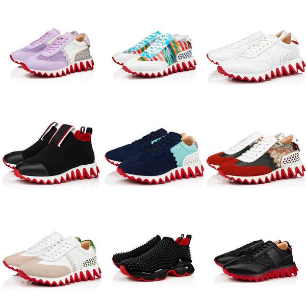 

new designer red loubishark sneakers outdoor couple sports shoes men women brands casual walking fashion trainers