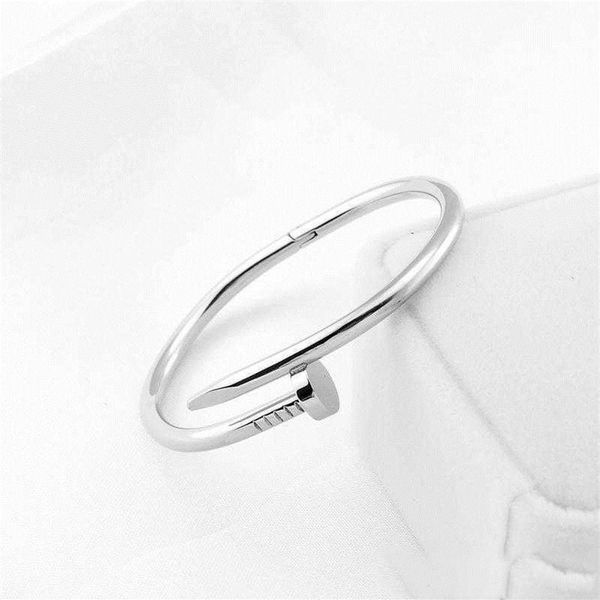 

nail bracelets love bracelet mens gold bangle luxury designer jewelry women stainless steel golden plated not allergic never fade bubbl249a, Black