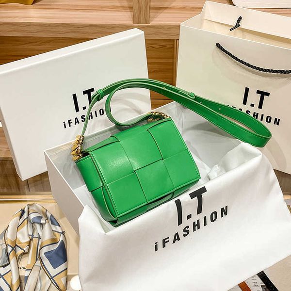 

luxurious designer bottess bags venetas mobile women's 2022 new small square cross body versatile women's leather woven handheld s