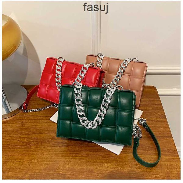 

fashion ladies bottess bags venetas women 2022 new acrylic coarse chain hand one shoulder crossbody pu soft leather woven small square