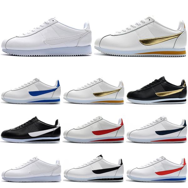 

fashion classic white varsity red casual shoes basic black blue lightweight run chaussures cortezs leather outdoor sneakers