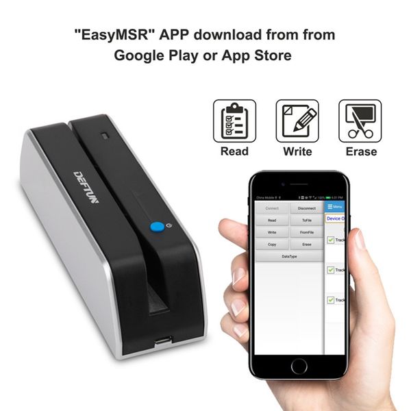 

access control card reader bluetoothcompatible msr x6bt usb magnetic card reader writer msrx6bt compatible with msr206 msr605 msrx6 msr x6 m