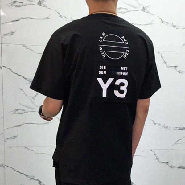 

summer short sleeve t shirt mens sweatshirt y3 designer tshirt men women sweat shirts signature crew neck t-shirt, White;black