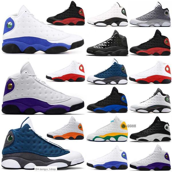 

basketball shoes sneakers trainer sports shoe gown red flint black court purple playground lucky green 13 13s mens womens bred cap jordon