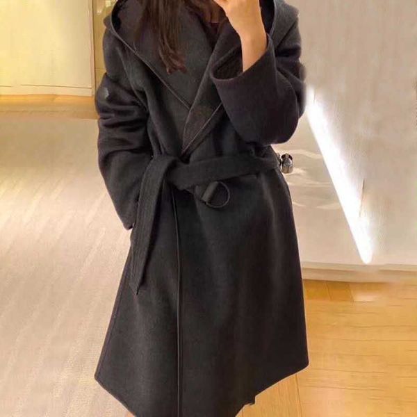 

designer women jackets wool & blends long-line puffa casual letter print lady coat outwear parka women clothing down & parkas warm thick puf, Black