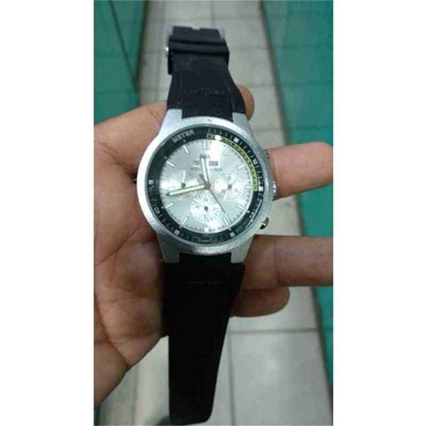 

luxury mechanical watch for meniwcs watches men sporty classic chronograph rubber strap, Slivery;brown