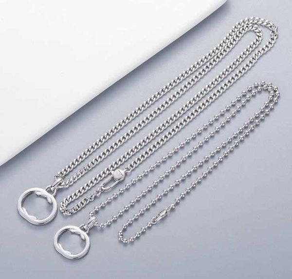 

fashion letter necklace mens and women party wedding lovers gift engagement jewyelry for hip hop with box, Silver