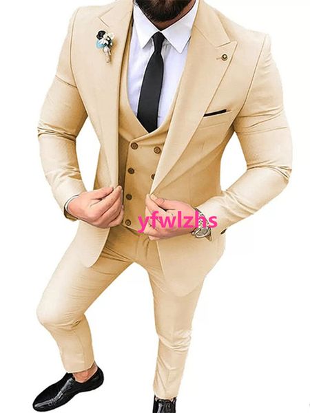 

customize tuxedo one button handsome peak lapel groom tuxedos men suits wedding/prom/dinner man blazer jacket pants tie vest w1189, Black;gray