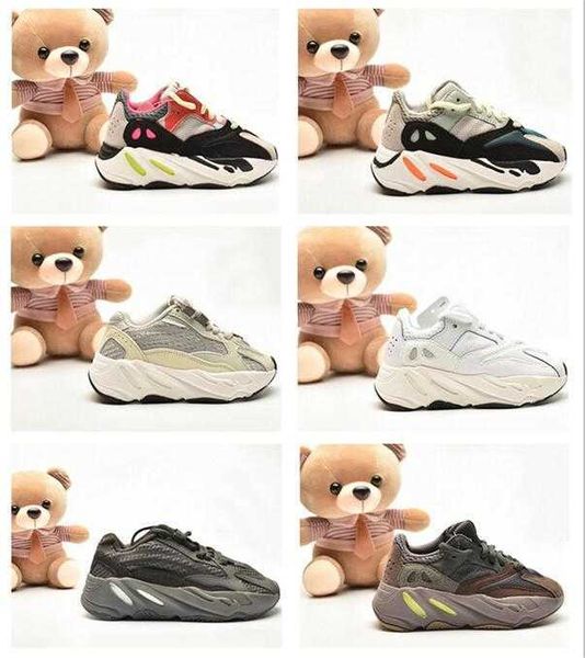 

2022 athletic 700 v2 infants kids running shoes boys girls sneakers children shoe little boy black skeleton basketball trainers eur 28-35