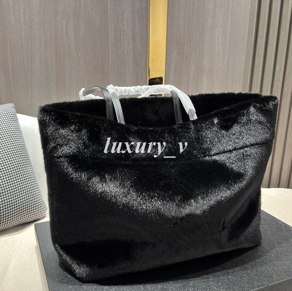 

designer shoulder bag faux fur hobos candy color women handbags luxury ladies underarm bags winter plush female furry mini tote purse