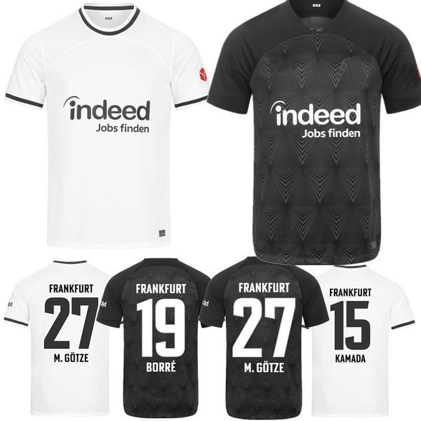 

2022 2023 eintracht frankfurt soccer jerseys kamada .gotze jakic kolo muani borre rode sow alario knauff lindstrom tuta 22 23 football men, Black