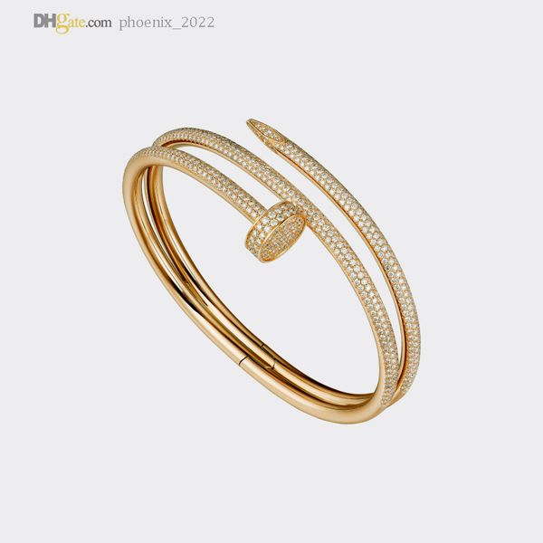 

designer bracelets nail bracelet mens bangle women gold bracelet diamond-pave 2.0 luxury jewelry titanium steel gold-plated never fade not a, Black