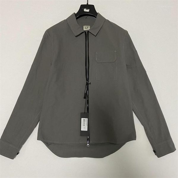 

cpmen's hoodies sweatshirts casual shirts simple loose cp long sleeve lapel zipper cardigan shirt youth clothing 1hbwmxxl, Black