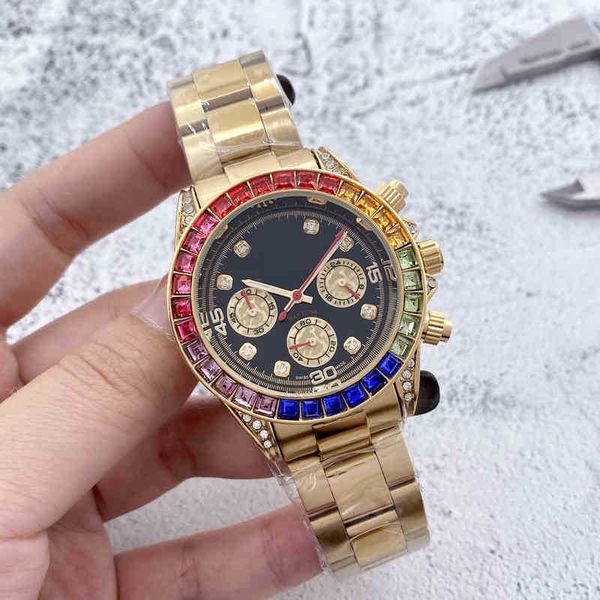 

luxury mechanical watch for menman zuidi rainbow di fashion full function timing business trend fashion quartz watch, Slivery;brown
