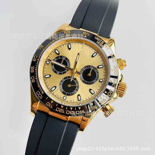 

luxury mechanical watch for mendi the same panda ceramic ring daytonas full automatic mechanical men's watch fine steel belt and tape m, Slivery;brown