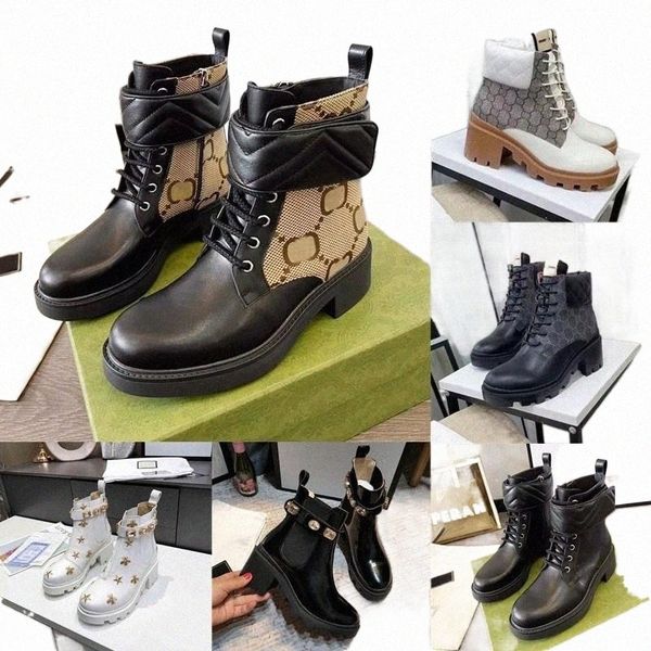 

designer women boots platform diamond chunky heel martin boot genuine leather star shoes deserts winter outdoor lady party buckle ankle shoe, Black