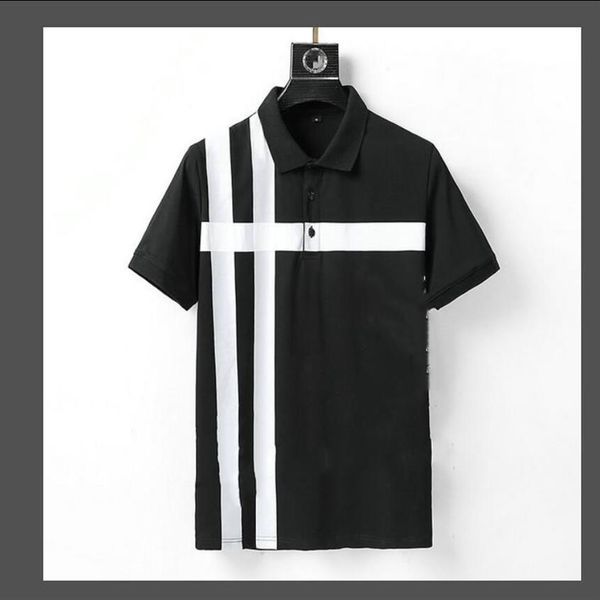 

2021 new summer embroidery cotton lapels mens designer t shirts fashionable and simple designer shirts size m-3xl2165, White;black