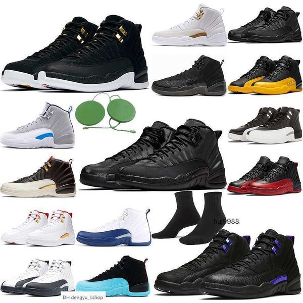 

basketball shoes blue trainer designer sneakers for men utility twist grind indigo flu game dark concord ovo white easter 12 12s high the jo, Black