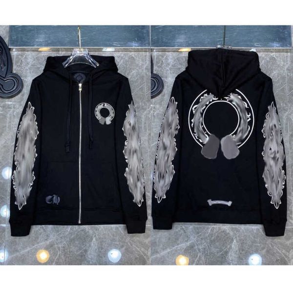 

fashion luxury mens jackets sweatshirts designer hoodies sanskrit sweater zipper hooded cross pullover hoodie casual men women coat jacket, Black;brown