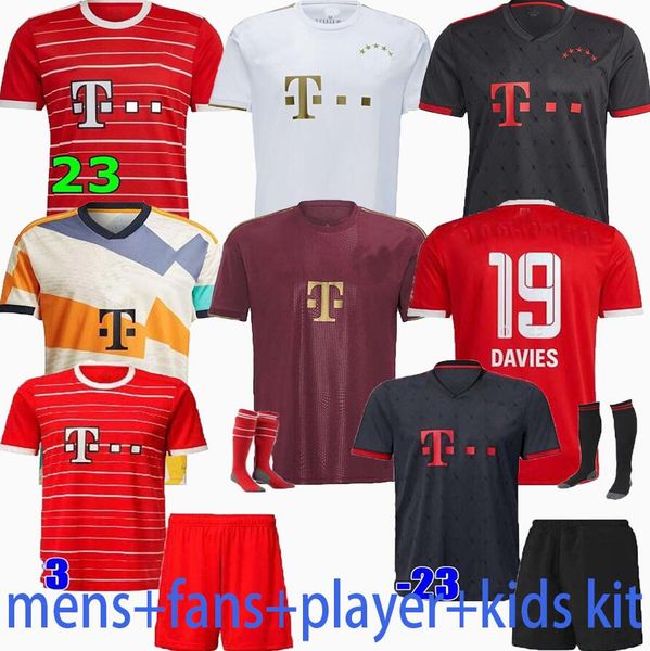 

22 23 bayern soccer jersey de ligt sane 2022 2023 football shirt hernandez goretzka gnabry camisa de futebol oktoberfest men kids kits kimmi, Black;yellow