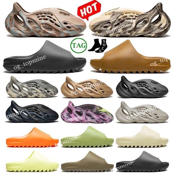 

designer sandals woman sandal mens slide slipper slides sliders onyx black white resin pure ochre bone slippers foam runner clog soot with