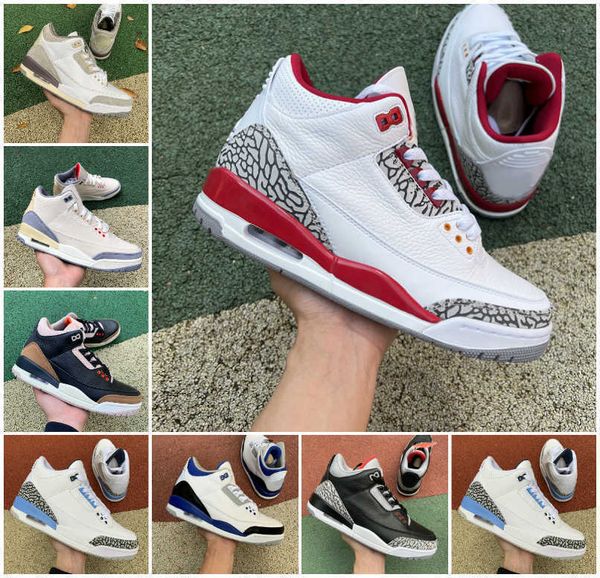 

basketball shoes men trainers sneakers blue cool grey rust pink black cement mens cardinal red 3 3s og a ma maniere unc fragment knicks