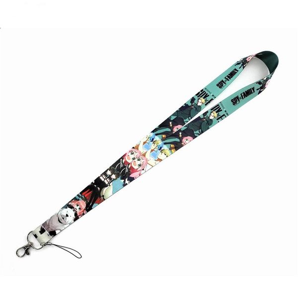 

cute spy x family anime print phone straps lanyards keychain loid forger anya yor ribbon neck strap mobile phone case hanging rope usb id ho