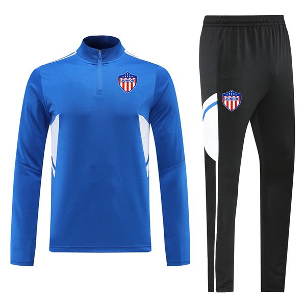 

mens running sets 22-23 club junior soccer tracksuits set sports jogging jackets pants survetement sport winter football training suits, Black;blue