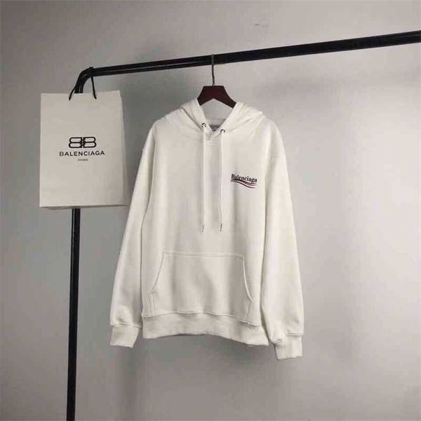 

fashion couples balencigas hoodies american european brb classic cola wave printed pure cotton hoodie for men women loose korean ctr5g, Black