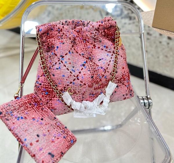 

designer pink pearl bracelet tweed shopping bags womens classic quilted gold chain coins hardware matelasse purse shoulder crossbody large c