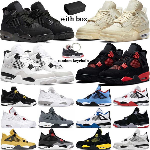 

4 shoes 4s men women basketball jumpman red thunder sail black cat white oreo pure money infrared military metallic purple cool grey