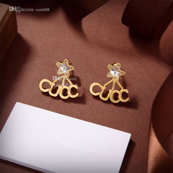 

2023 designer double g earring pearl crystal stud tassel earrings women internet celebrity studs earing female jewelry fashion jewellery dfh, Golden;silver