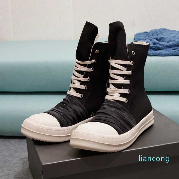 

boots rick designer sneakers woman shoes trainers canvas high male fashion owen luxury black lace up mens breathable men women size a jhi3