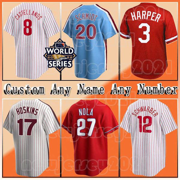 

10 j.t. realmuto phillies 3 bryce jersey harper baseball nick castellanos kyle schwarber mike schmidt aaron nola rhys hoskins didi gregorius, Blue;black