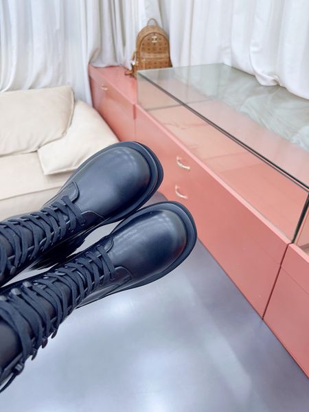 

martin boots women's short 2022 new british style single children's medium boots thick sole, Black