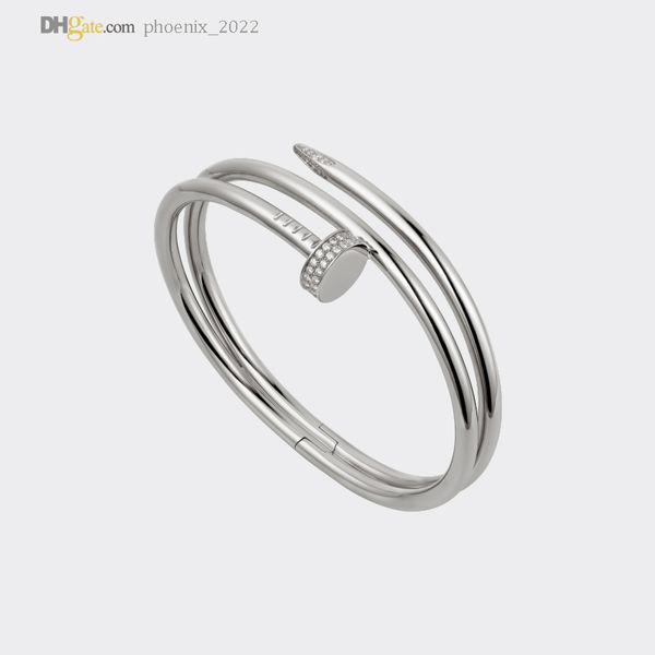 

nail bracelet designer bracelet women/men bangle 2.0 diamond jewelry accessories titanium steel gold-plated never fade not allergic store/21, Black