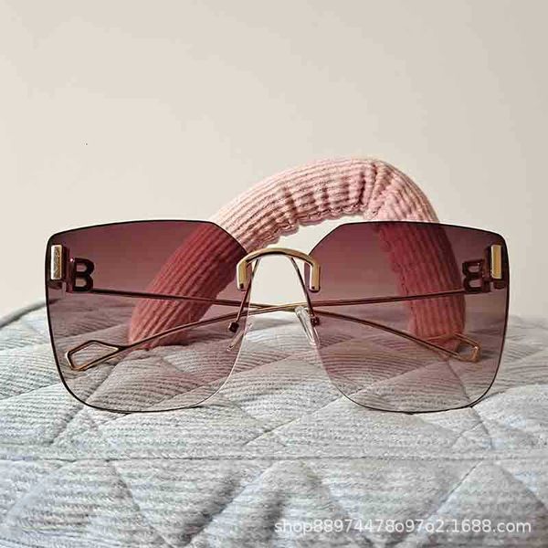 

sunglasses outdoor mirror new style b fashion large frame frameless cut edge sunglasses trendy street concave shape gradient, White;black