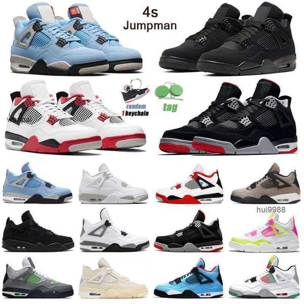 

2023 discount jumpman 4s desert moss basketball shoes men women 4 university blue taupe haze white oreo sail mens trainers sport sneakers ai, Black