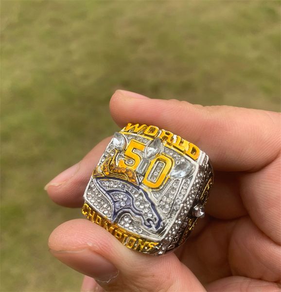 

championship ring 18k gold plated fan for men gift wholesale jewelry, Silver