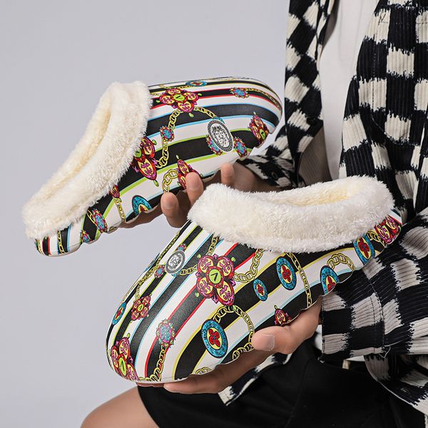 

thick sole plus cotton slippers foam runner pure resin bread cotton western luxury designer slippers men's and women's sizes 36-47, Black