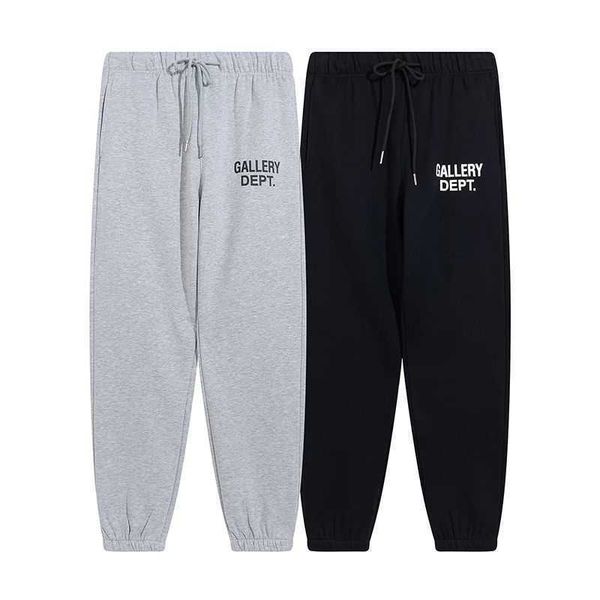 

hip hop gallerydepts designer pants autumn winter 2022 plush men women, Black