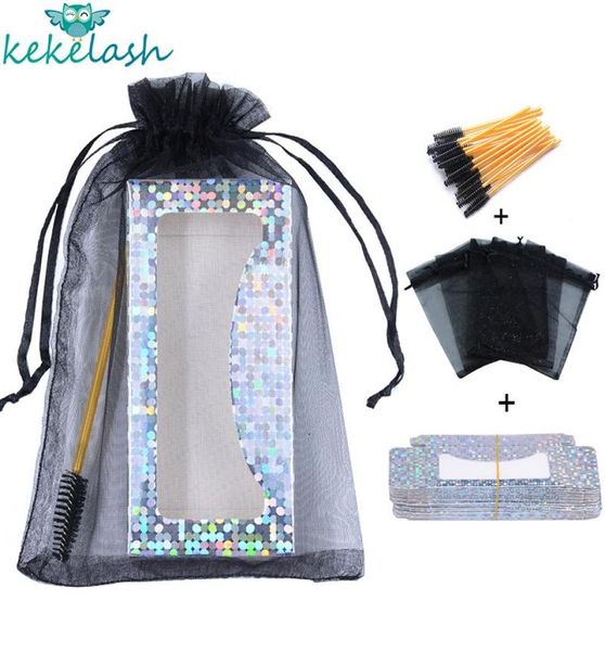 

unique eyelash packaging boxes 25mm 3d mink eyelash packing case with draw string organza baggies and lash brushes6077166