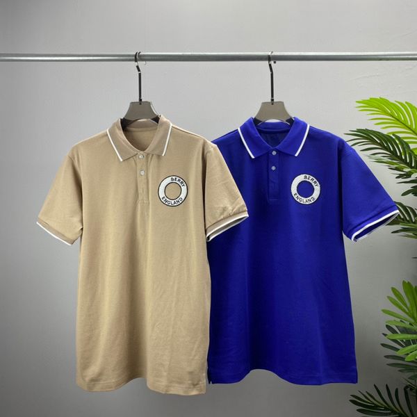 

men's plus tees & polos round neck embroidered and printed polar style summer wear with street pure cotton 2wx2, Black;brown